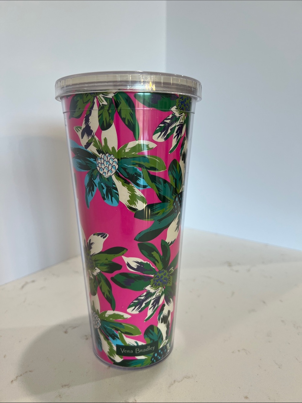 Vera Bradley Tropical Paradise Print 24 oz Tumbler Travel Cup